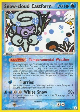 Snow-cloud Castform (25/101) [EX: Hidden Legends] Reverse Holofoil