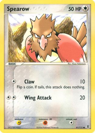 Spearow (81/112) [EX: FireRed & LeafGreen] Reverse Holofoil