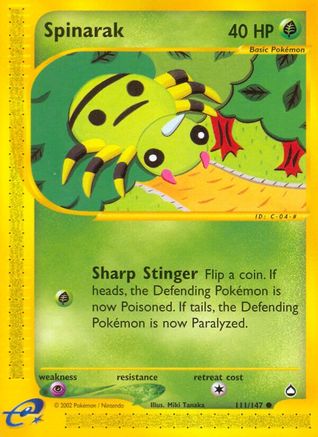 Spinarak (111/147) [Aquapolis] Reverse Holofoil