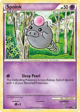 Spoink (77/102) [HeartGold & SoulSilver: Triumphant] Reverse Holofoil