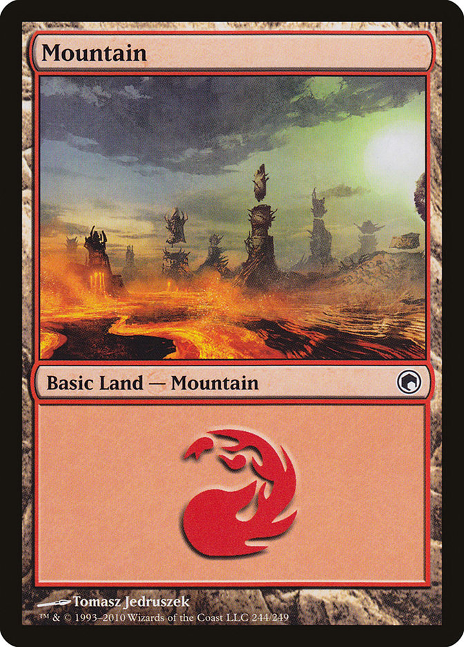 Mountain (244) [Scars of Mirrodin] Foil
