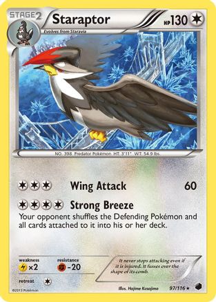Staraptor (97/116) [Black & White: Plasma Freeze] Reverse Holofoil
