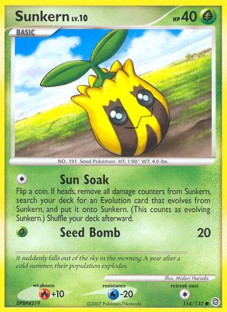 Sunkern (114/132) [Diamond & Pearl: Secret Wonders] Reverse Holofoil
