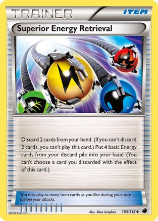 Superior Energy Retrieval (103/116) [Black & White: Plasma Freeze] Reverse Holofoil