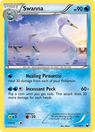 Swanna (36/108) [Black & White: Dark Explorers] Reverse Holofoil