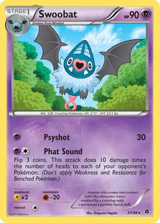 Swoobat (37/98) [Black & White: Emerging Powers] Reverse Holofoil