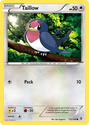 Taillow (112/149) [Black & White: Boundaries Crossed] Reverse Holofoil
