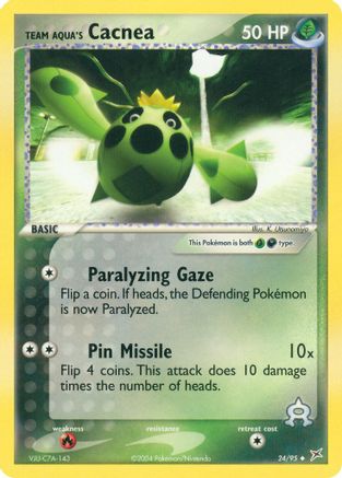 Team Aqua's Cacnea (24/95) [EX: Team Magma vs Team Aqua] Reverse Holofoil