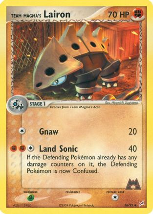 Team Magma's Lairon (36/95) [EX: Team Magma vs Team Aqua] Reverse Holofoil