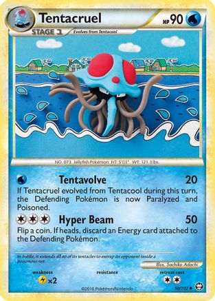 Tentacruel (50/102) [HeartGold & SoulSilver: Triumphant] Reverse Holofoil