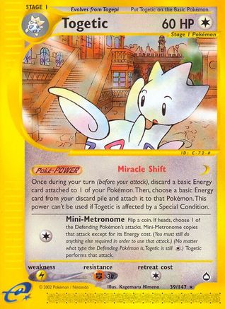 Togetic (39/147) [Aquapolis] Reverse Holofoil