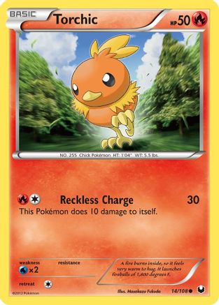 Torchic (14/108) [Black & White: Dark Explorers] Reverse Holofoil
