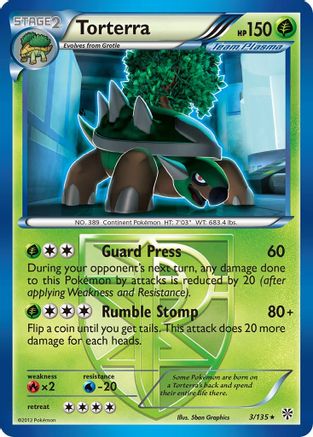 Torterra (3/135) [Black & White: Plasma Storm] Reverse Holofoil