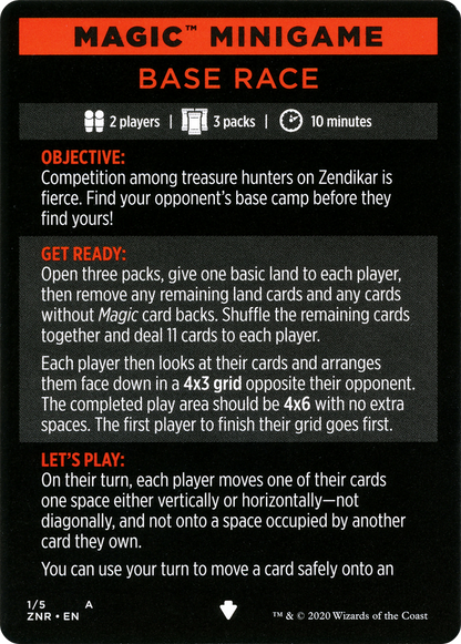 Base Race // Base Race (cont'd)  [Zendikar Rising Minigames]