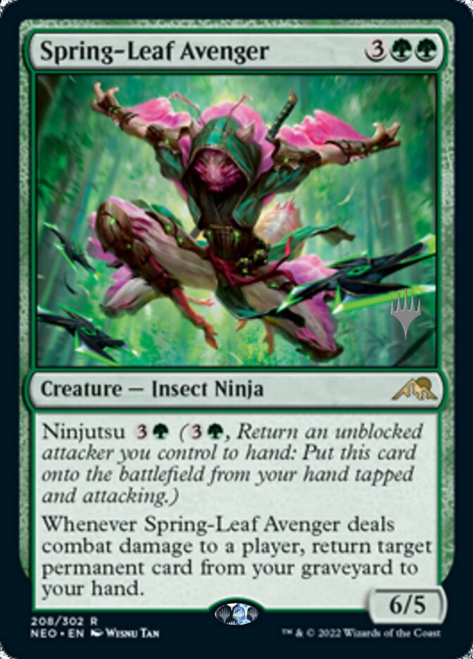 Spring-Leaf Avenger (Promo Pack) [Kamigawa: Neon Dynasty Promos] Foil
