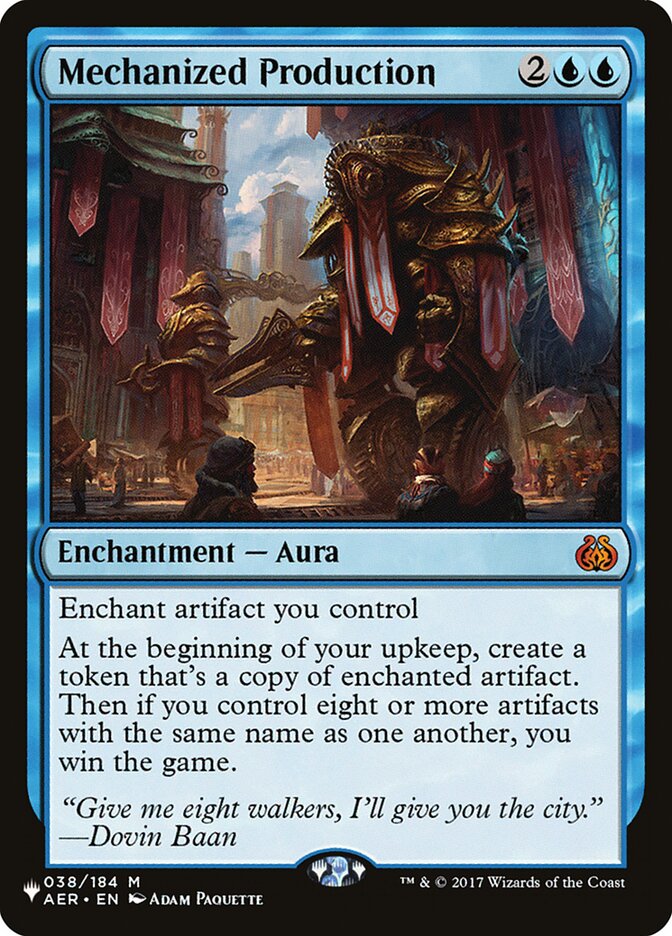 Mechanized Production [The List] Foil