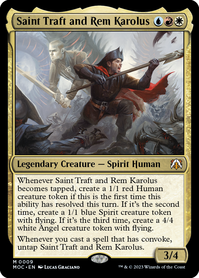 Saint Traft and Rem Karolus [March of the Machine Commander] Foil