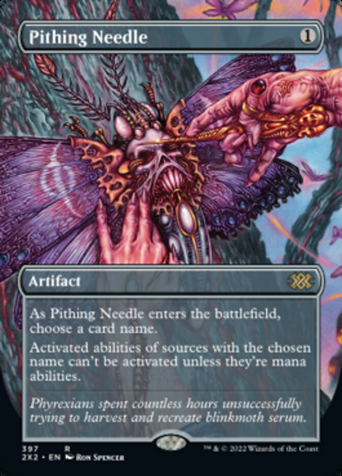 Pithing Needle (Borderless Alternate Art) [Double Masters 2022] Foil