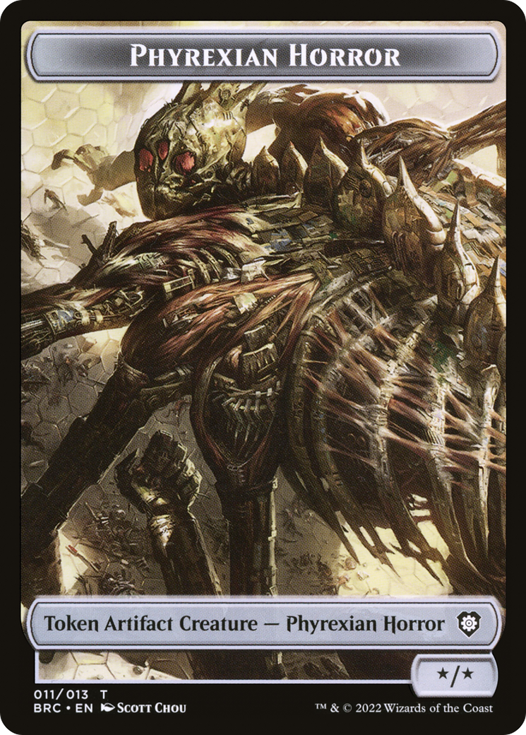 Phyrexian Horror  [The Brothers' War Commander Tokens] Foil