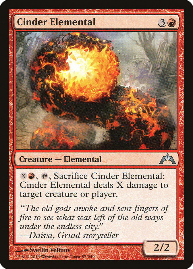 Cinder Elemental [Gatecrash] Foil