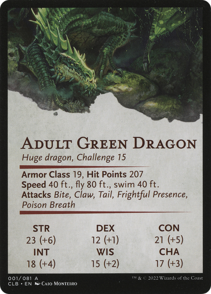 Lurking Green Dragon // Lurking Green Dragon  [Battle for Baldur's Gate Art Series] (Borderless) Foil