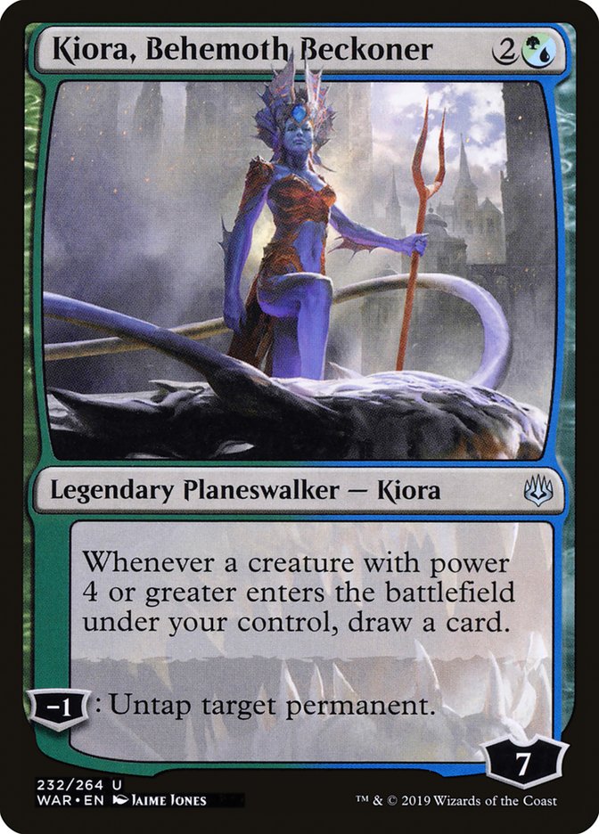 Kiora, Behemoth Beckoner [War of the Spark] Foil
