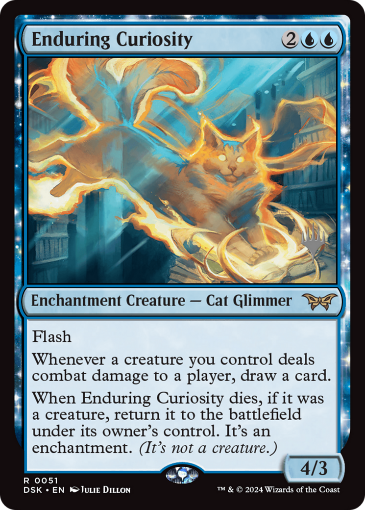Enduring Curiosity (Promo Pack) [Duskmourn: House of Horror Promos] Foil
