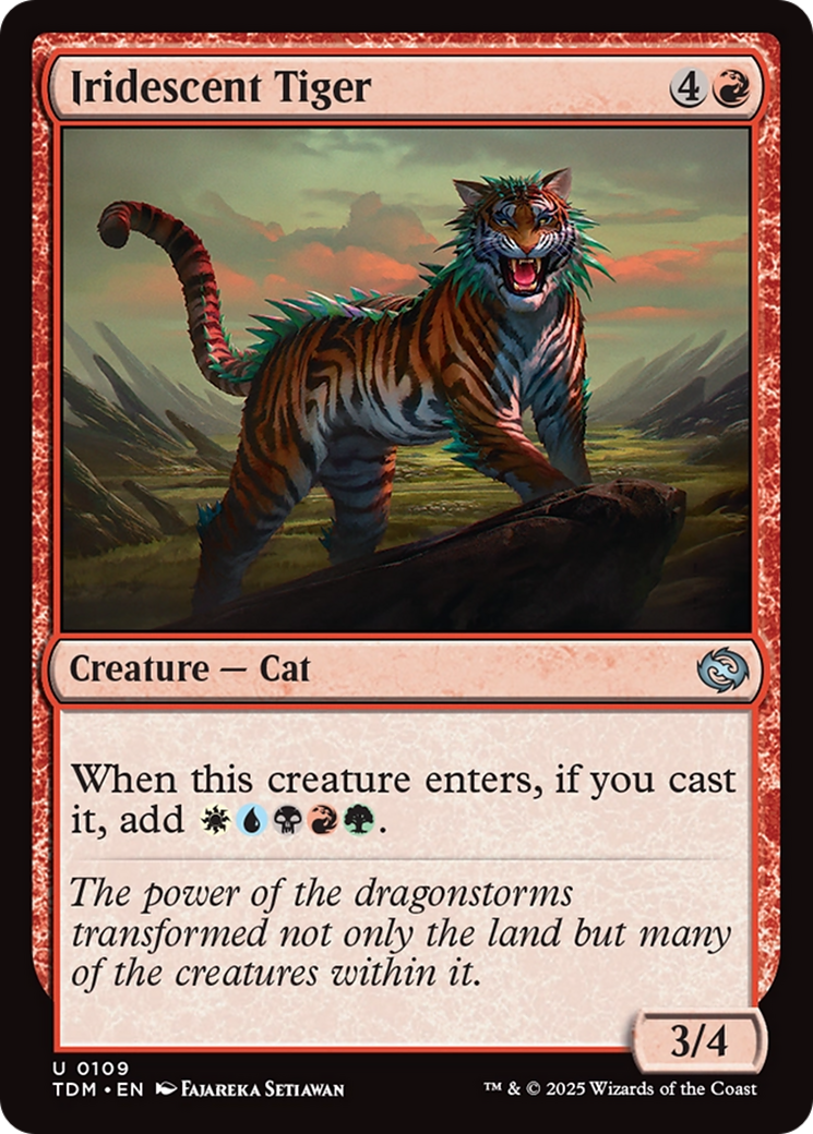 Iridescent Tiger [Tarkir: Dragonstorm] Foil