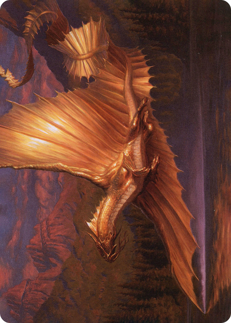 Adult Gold Dragon // Adult Gold Dragon  [Adventures in the Forgotten Realms Art Series] (Borderless) Foil