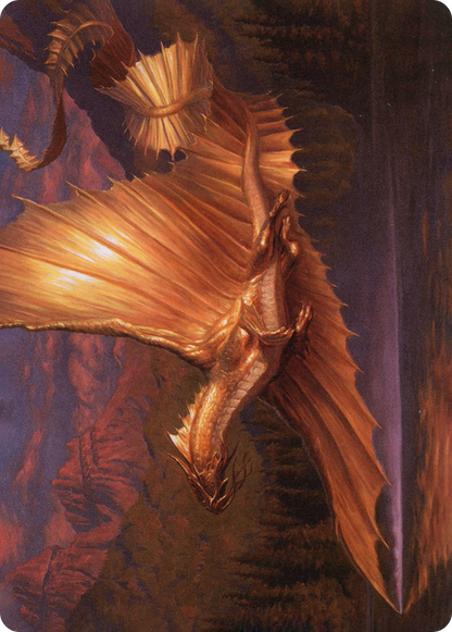 Adult Gold Dragon // Adult Gold Dragon  [Adventures in the Forgotten Realms Art Series] (Borderless) Foil