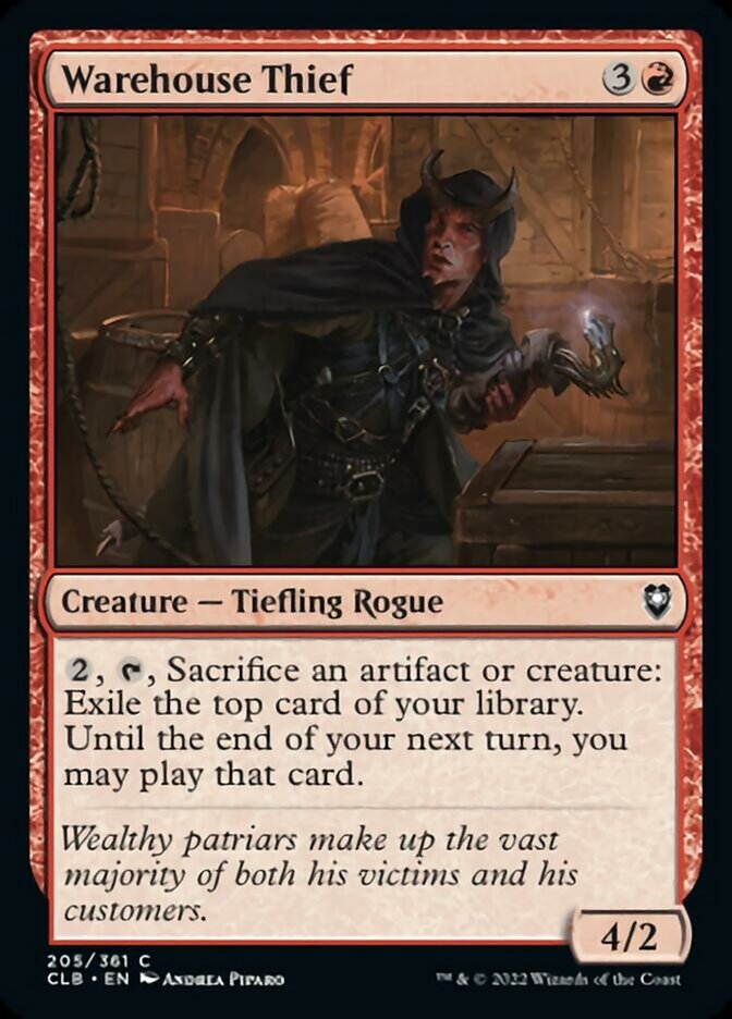 Warehouse Thief [Commander Legends: Battle for Baldur's Gate] Foil