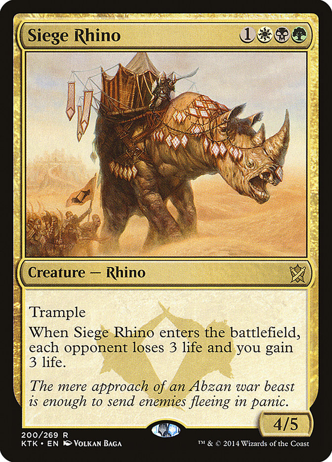 Siege Rhino [Khans of Tarkir] Foil