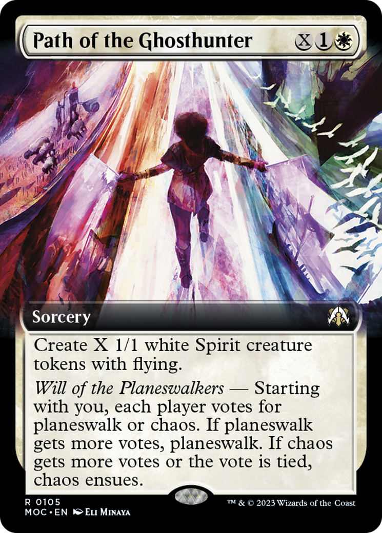 Path of the Ghosthunter (Extended Art) [March of the Machine Commander] Foil