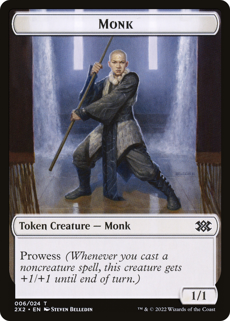 Monk  [Double Masters 2022 Tokens] Foil