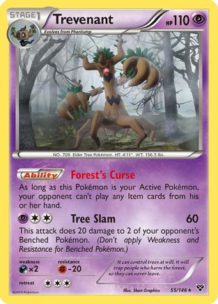 Trevenant (55/146) [XY: Base Set] Reverse Holofoil
