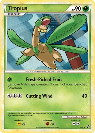 Tropius (22/90) [HeartGold & SoulSilver: Undaunted] Reverse Holofoil