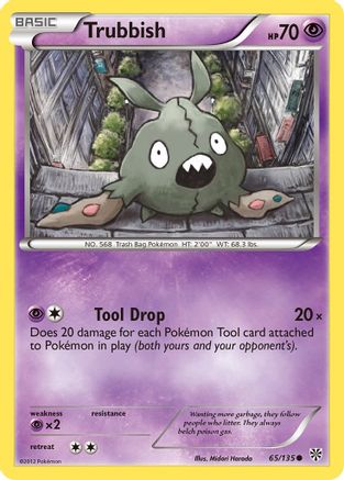 Trubbish (65/135) [Black & White: Plasma Storm] Reverse Holofoil