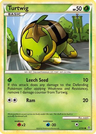 Turtwig (67/95) [HeartGold & SoulSilver: Unleashed] Reverse Holofoil