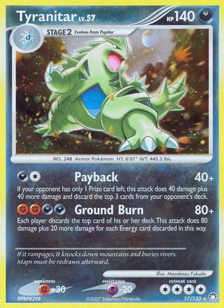 Tyranitar (17/123) [Diamond & Pearl: Mysterious Treasures] Reverse Holofoil