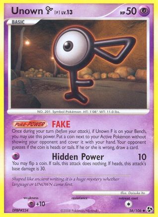 Unown F (56/106) [Diamond & Pearl: Great Encounters] Reverse Holofoil