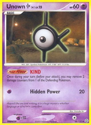 Unown K (68/132) [Diamond & Pearl: Secret Wonders] Reverse Holofoil