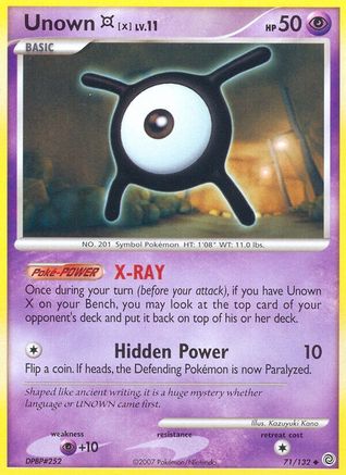 Unown X (71/132) [Diamond & Pearl: Secret Wonders] Reverse Holofoil