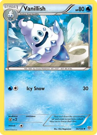 Vanillish (36/135) [Black & White: Plasma Storm] Reverse Holofoil