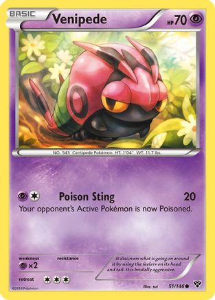 Venipede (51/146) [XY: Base Set] Reverse Holofoil