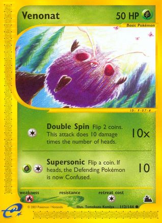 Venonat (112/144) [Skyridge] Reverse Holofoil
