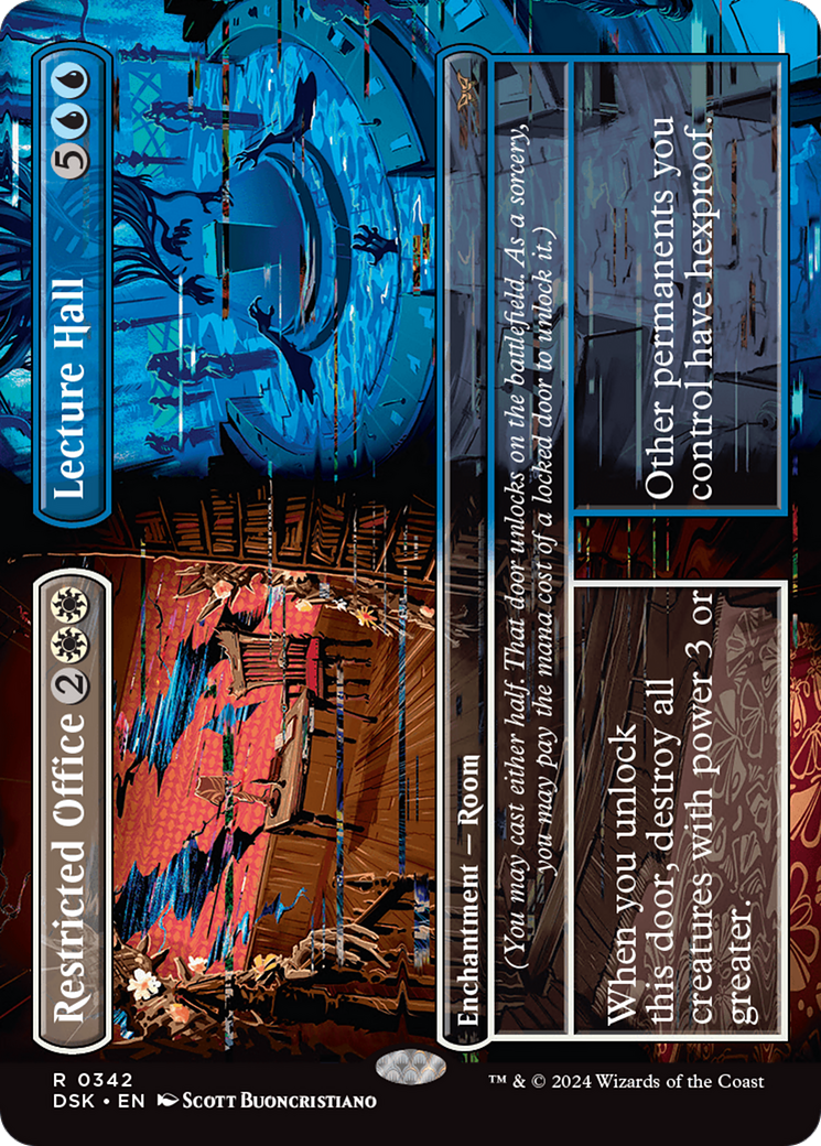 Restricted Office // Lecture Hall (Borderless) [Duskmourn: House of Horror] Foil