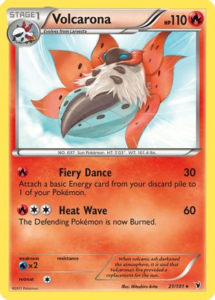 Volcarona (21/101) [Black & White: Noble Victories] Reverse Holofoil