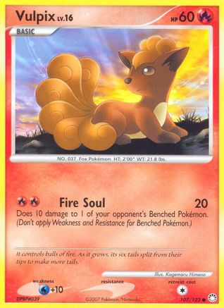 Vulpix (107/123) [Diamond & Pearl: Mysterious Treasures] Reverse Holofoil
