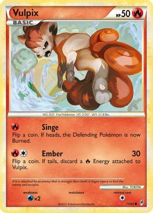 Vulpix (75/95) [HeartGold & SoulSilver: Call of Legends] Reverse Holofoil