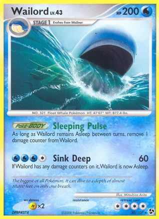 Wailord (30/106) [Diamond & Pearl: Great Encounters] Reverse Holofoil